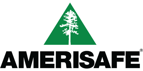 Logo of AMERISAFE with a green pine tree inside a triangle above the company name.